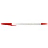 Ручка шариковая «РШ-126», корпус прозрачный, стержень красный